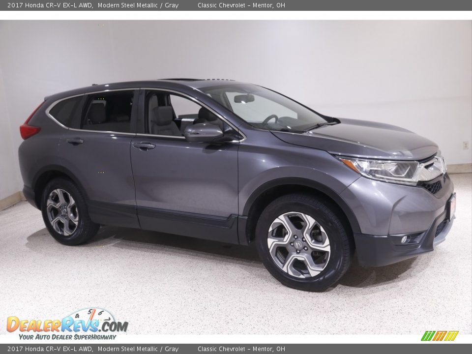 2017 Honda CR-V EX-L AWD Modern Steel Metallic / Gray Photo #1