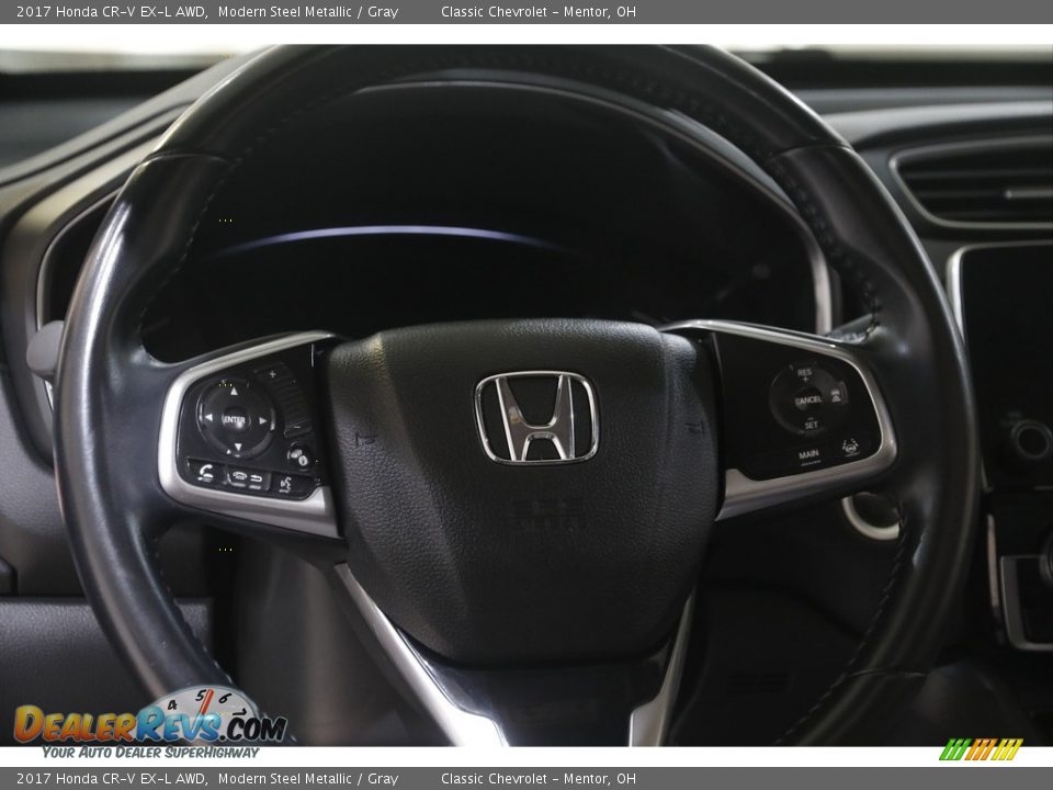 2017 Honda CR-V EX-L AWD Modern Steel Metallic / Gray Photo #7