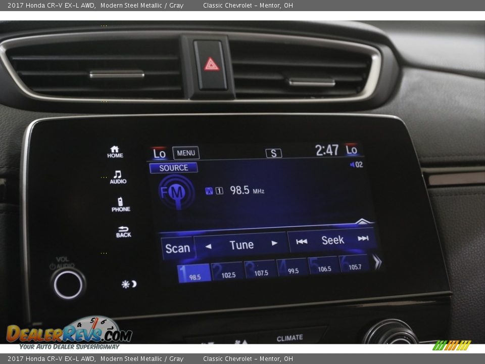 2017 Honda CR-V EX-L AWD Modern Steel Metallic / Gray Photo #9