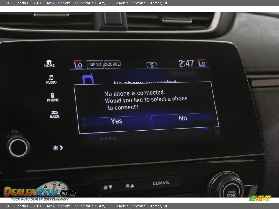 2017 Honda CR-V EX-L AWD Modern Steel Metallic / Gray Photo #10