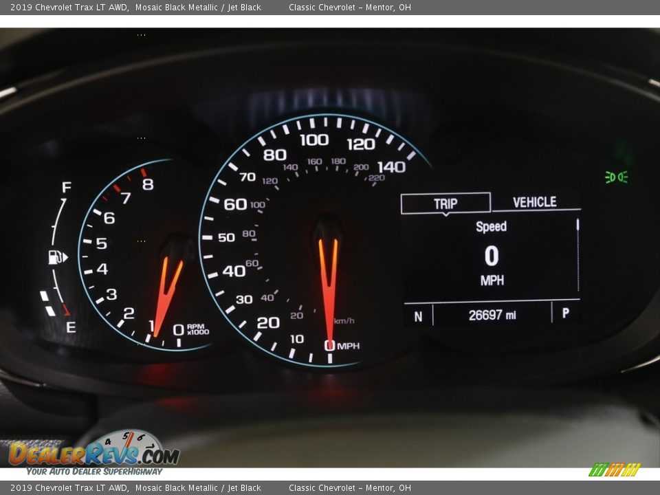 2019 Chevrolet Trax LT AWD Mosaic Black Metallic / Jet Black Photo #8
