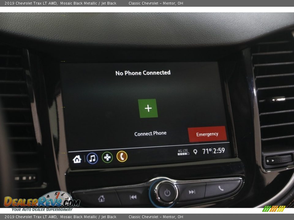2019 Chevrolet Trax LT AWD Mosaic Black Metallic / Jet Black Photo #11