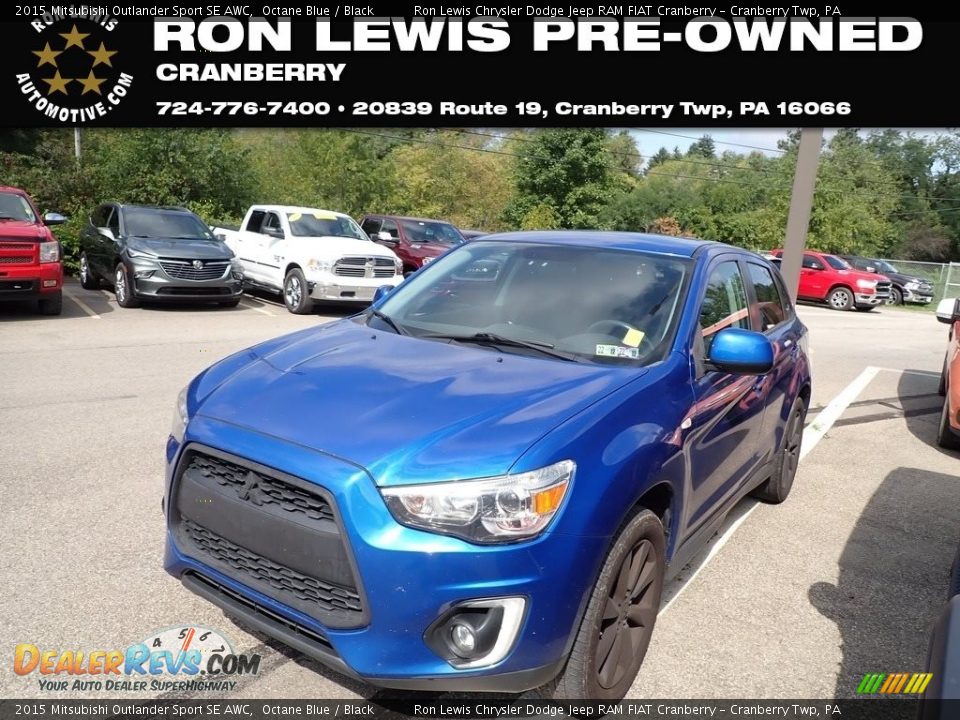 2015 Mitsubishi Outlander Sport SE AWC Octane Blue / Black Photo #1