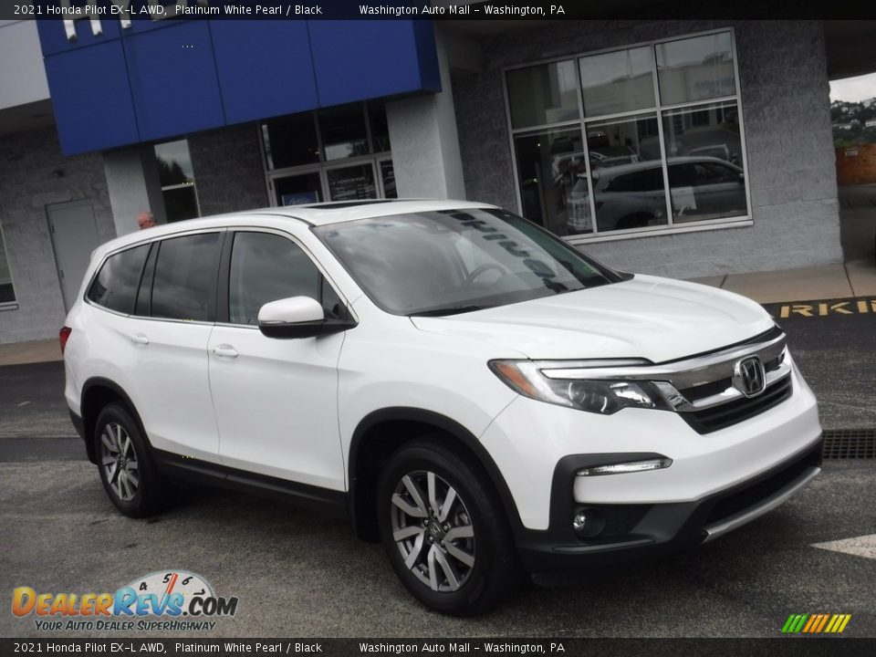 2021 Honda Pilot EX-L AWD Platinum White Pearl / Black Photo #1