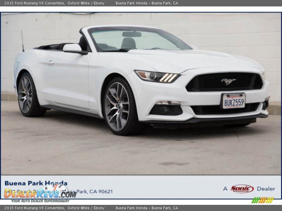 2015 Ford Mustang V6 Convertible Oxford White / Ebony Photo #1
