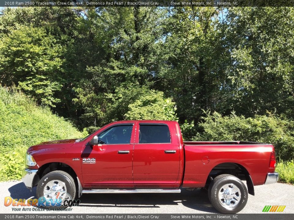 2018 Ram 2500 Tradesman Crew Cab 4x4 Delmonico Red Pearl / Black/Diesel Gray Photo #1