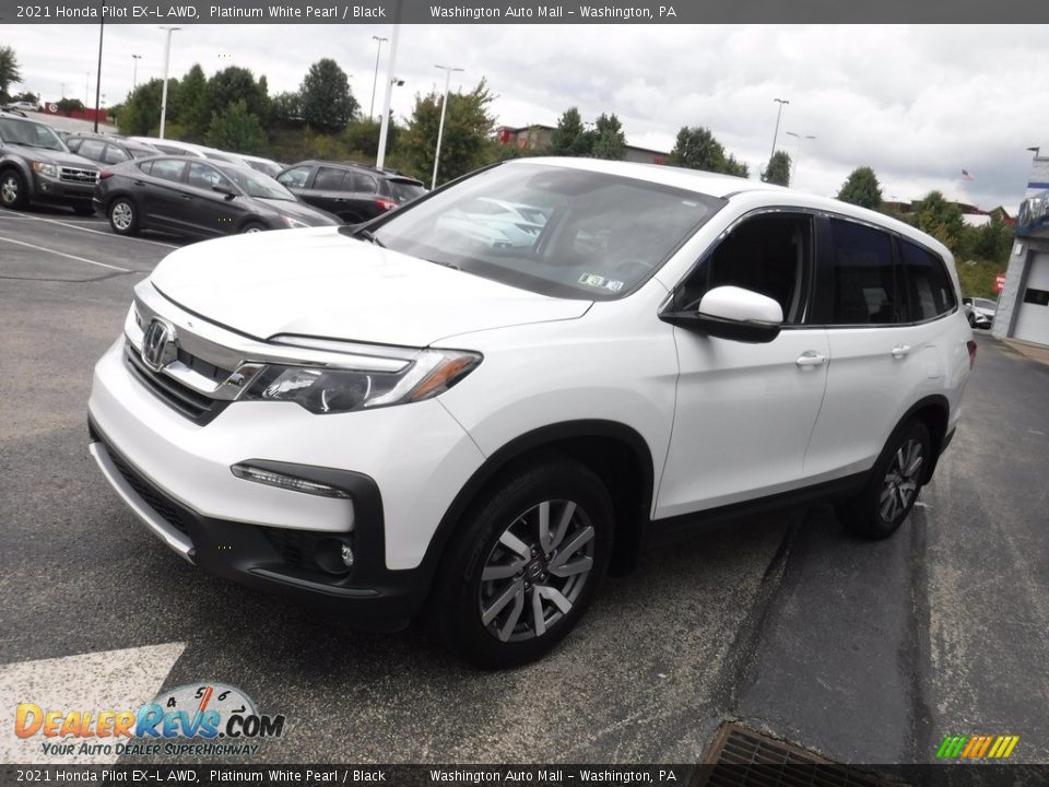 2021 Honda Pilot EX-L AWD Platinum White Pearl / Black Photo #6