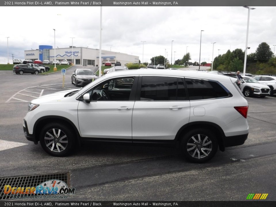 2021 Honda Pilot EX-L AWD Platinum White Pearl / Black Photo #7