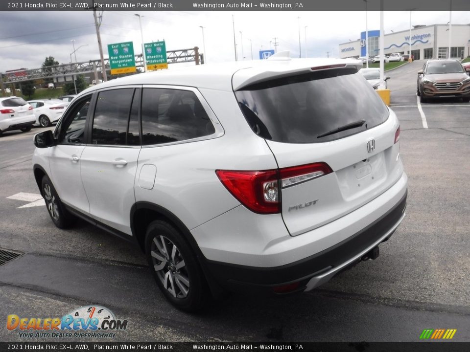 2021 Honda Pilot EX-L AWD Platinum White Pearl / Black Photo #8