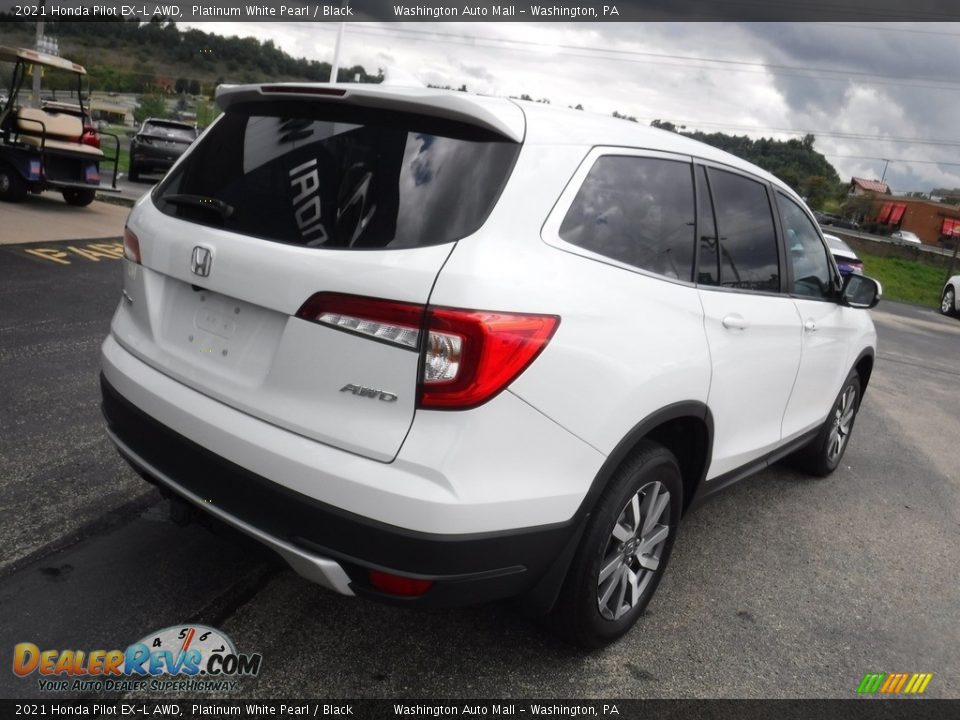 2021 Honda Pilot EX-L AWD Platinum White Pearl / Black Photo #12