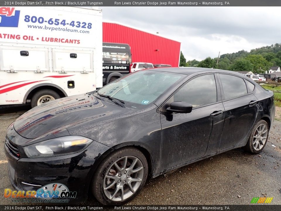 2014 Dodge Dart SXT Pitch Black / Black/Light Tungsten Photo #1