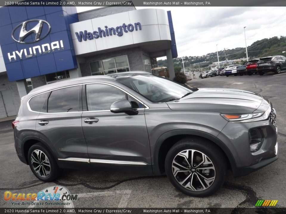 2020 Hyundai Santa Fe Limited 2.0 AWD Machine Gray / Espresso/Gray Photo #2