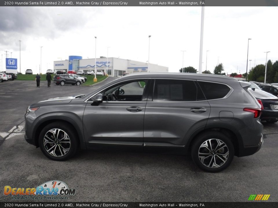 2020 Hyundai Santa Fe Limited 2.0 AWD Machine Gray / Espresso/Gray Photo #7