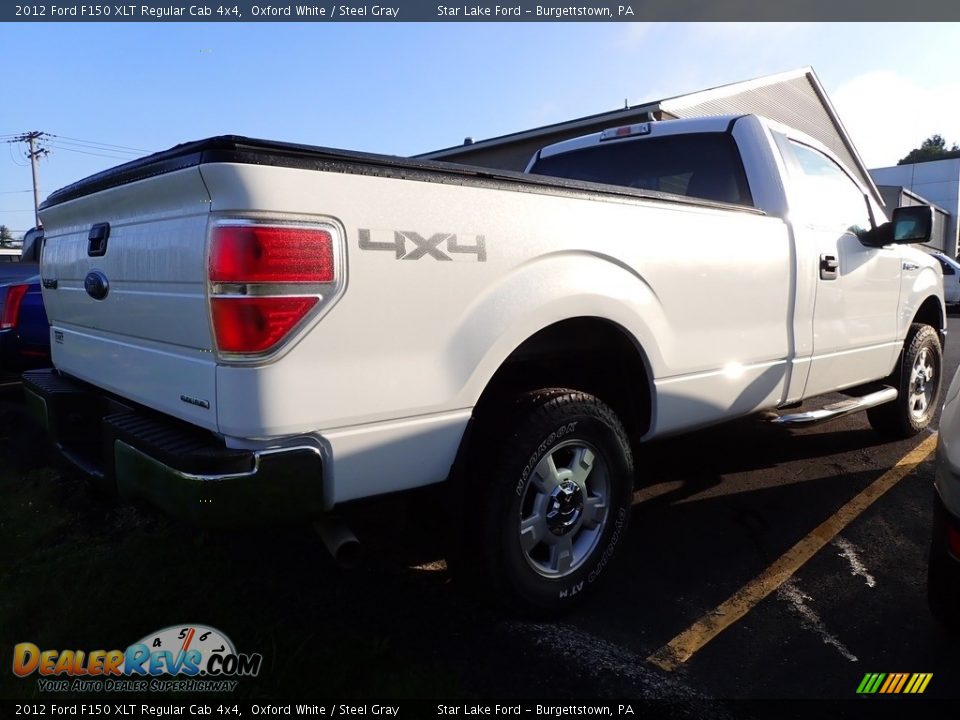 2012 Ford F150 XLT Regular Cab 4x4 Oxford White / Steel Gray Photo #3