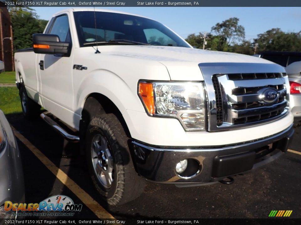 2012 Ford F150 XLT Regular Cab 4x4 Oxford White / Steel Gray Photo #4