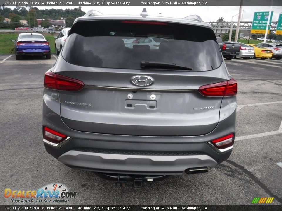 2020 Hyundai Santa Fe Limited 2.0 AWD Machine Gray / Espresso/Gray Photo #9