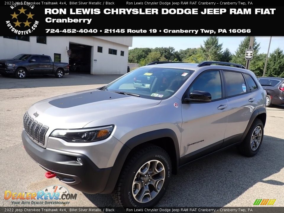 2022 Jeep Cherokee Trailhawk 4x4 Billet Silver Metallic / Black Photo #1