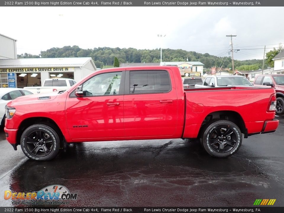 2022 Ram 1500 Big Horn Night Edition Crew Cab 4x4 Flame Red / Black Photo #2