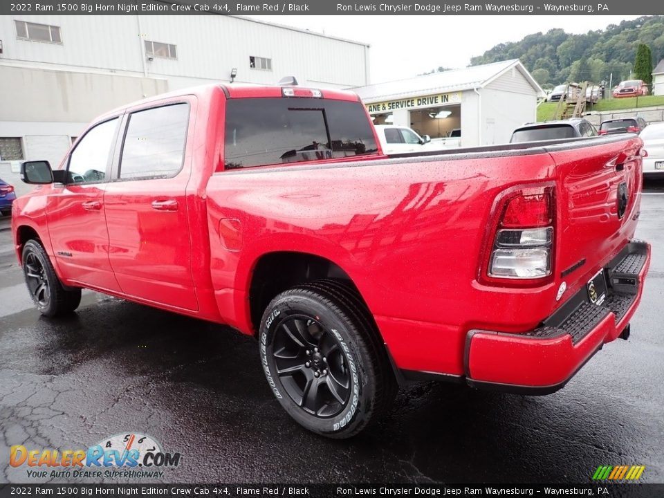 2022 Ram 1500 Big Horn Night Edition Crew Cab 4x4 Flame Red / Black Photo #3