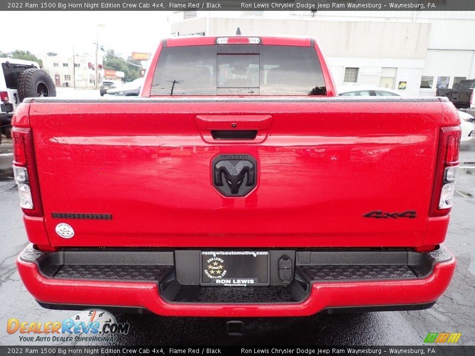 2022 Ram 1500 Big Horn Night Edition Crew Cab 4x4 Flame Red / Black Photo #4