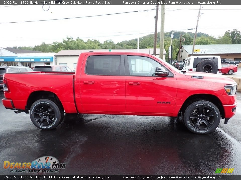 2022 Ram 1500 Big Horn Night Edition Crew Cab 4x4 Flame Red / Black Photo #6