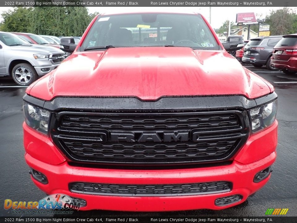 2022 Ram 1500 Big Horn Night Edition Crew Cab 4x4 Flame Red / Black Photo #8