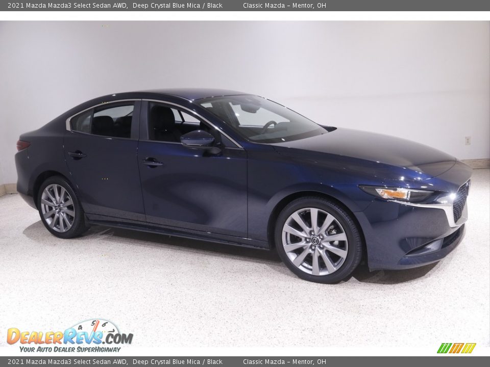 2021 Mazda Mazda3 Select Sedan AWD Deep Crystal Blue Mica / Black Photo #1