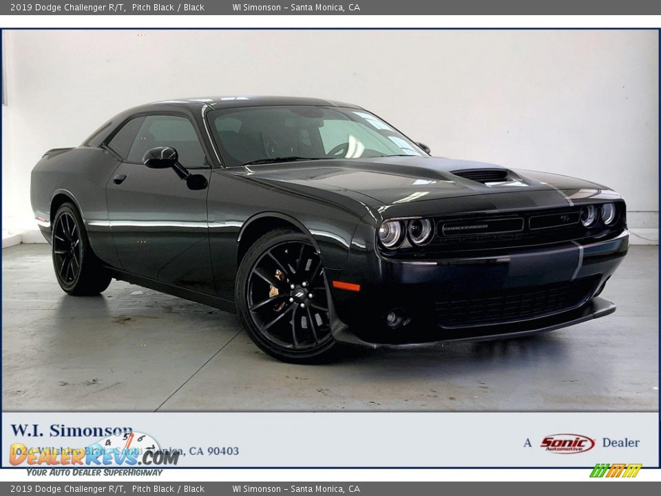 2019 Dodge Challenger R/T Pitch Black / Black Photo #1