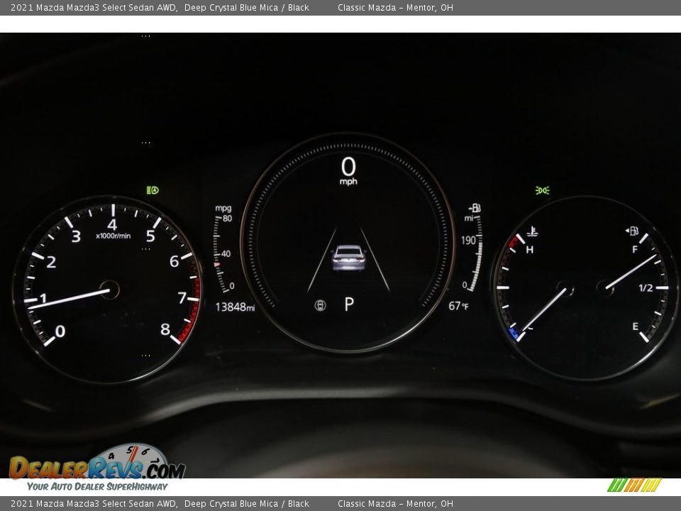 2021 Mazda Mazda3 Select Sedan AWD Deep Crystal Blue Mica / Black Photo #8
