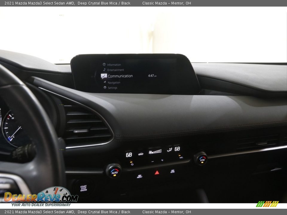 2021 Mazda Mazda3 Select Sedan AWD Deep Crystal Blue Mica / Black Photo #9