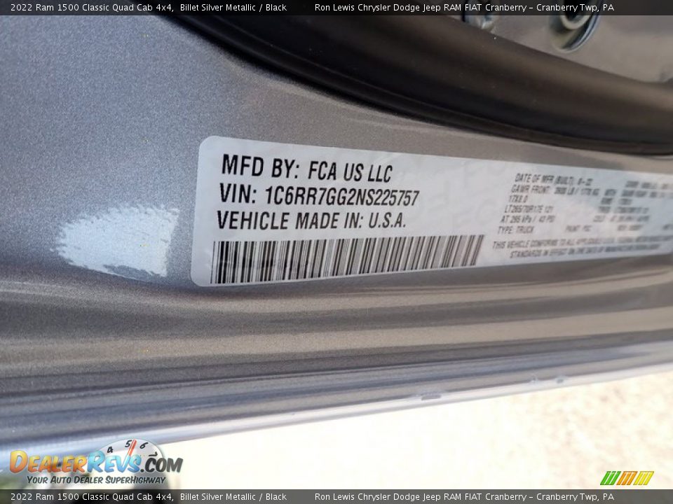 2022 Ram 1500 Classic Quad Cab 4x4 Billet Silver Metallic / Black Photo #20