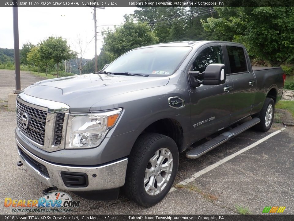 2018 Nissan TITAN XD SV Crew Cab 4x4 Gun Metallic / Black Photo #1