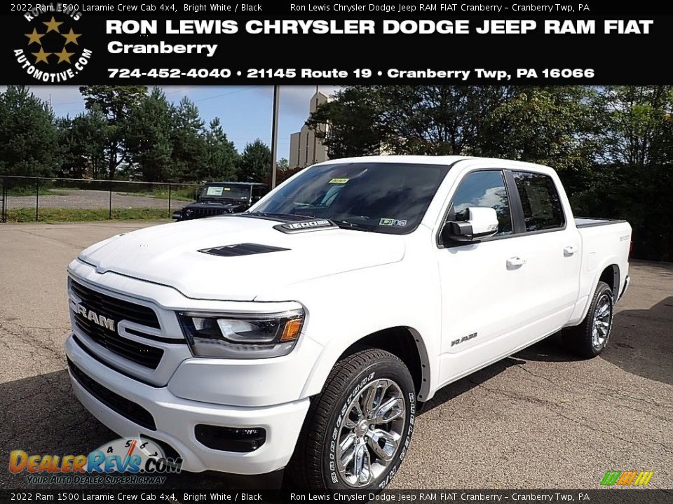 2022 Ram 1500 Laramie Crew Cab 4x4 Bright White / Black Photo #1