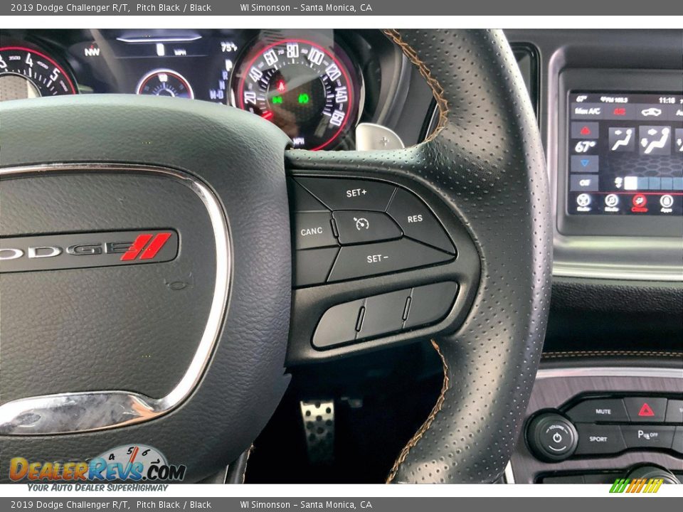 2019 Dodge Challenger R/T Pitch Black / Black Photo #22