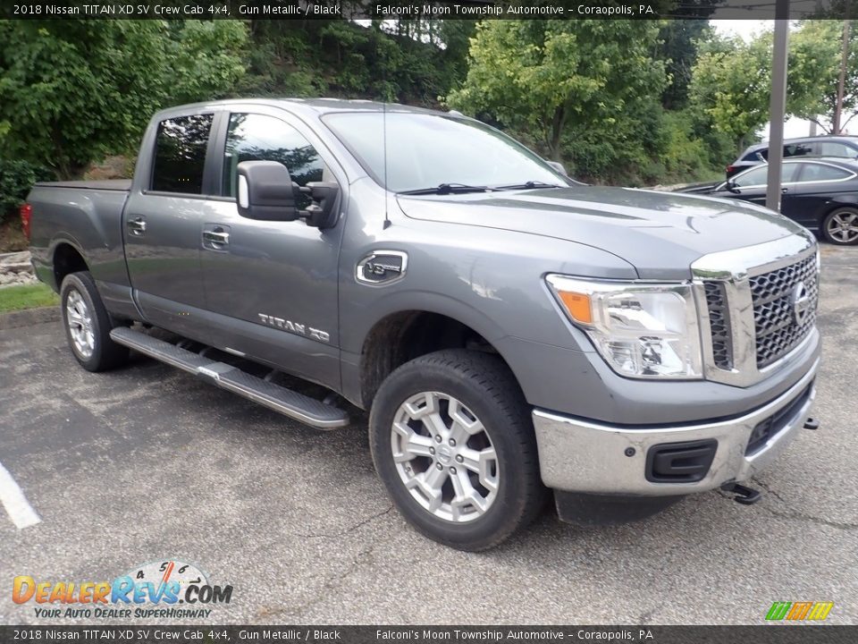 2018 Nissan TITAN XD SV Crew Cab 4x4 Gun Metallic / Black Photo #4