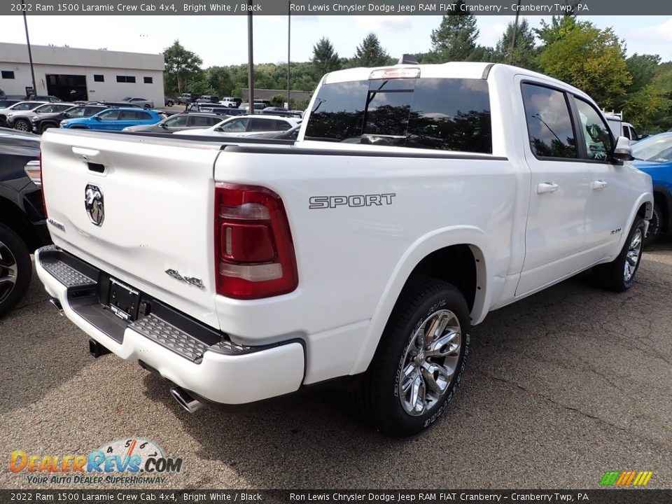 2022 Ram 1500 Laramie Crew Cab 4x4 Bright White / Black Photo #6