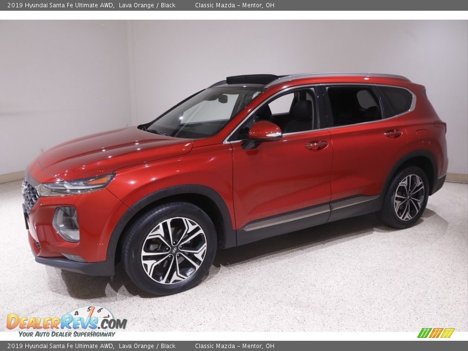 2019 Hyundai Santa Fe Ultimate AWD Lava Orange / Black Photo #3