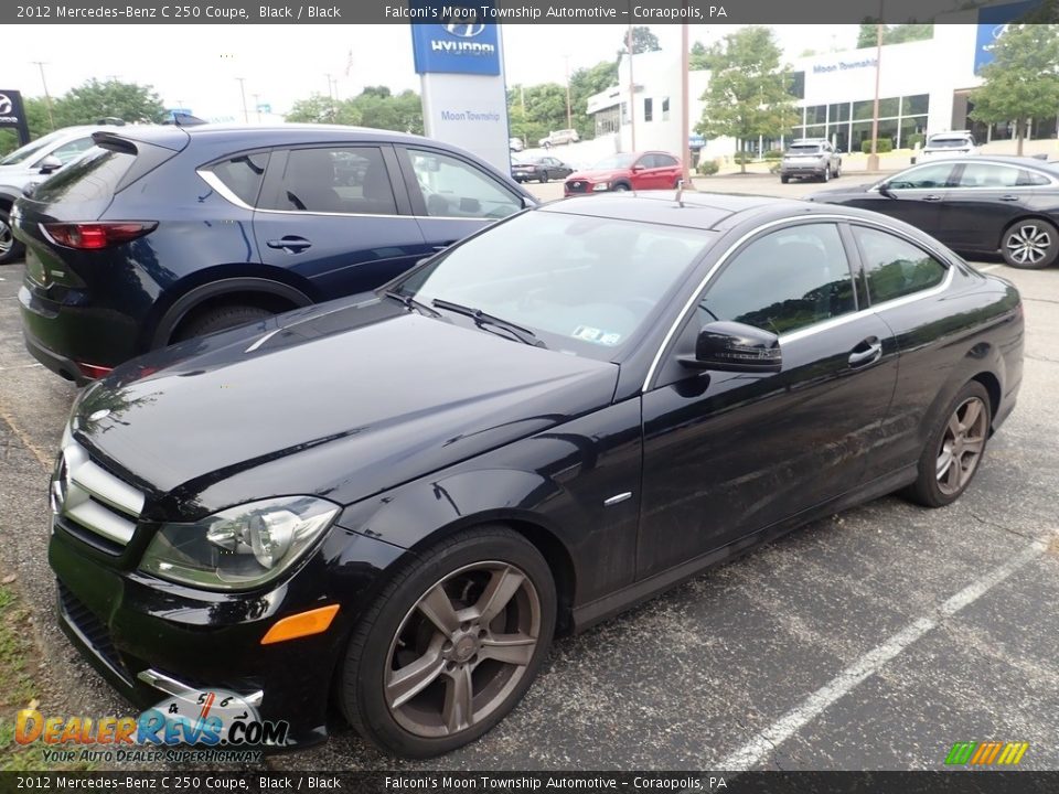 2012 Mercedes-Benz C 250 Coupe Black / Black Photo #1