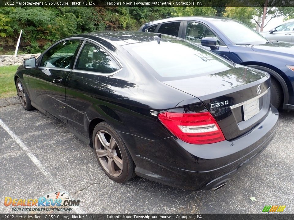 2012 Mercedes-Benz C 250 Coupe Black / Black Photo #2