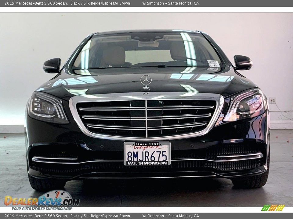 2019 Mercedes-Benz S 560 Sedan Black / Silk Beige/Espresso Brown Photo #2