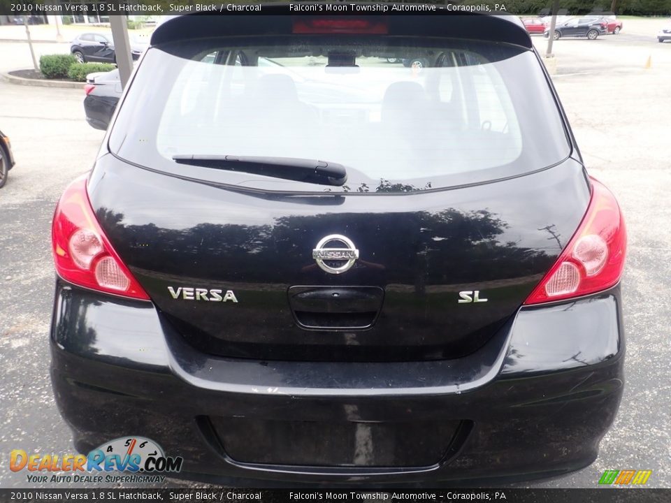 2010 Nissan Versa 1.8 SL Hatchback Super Black / Charcoal Photo #3