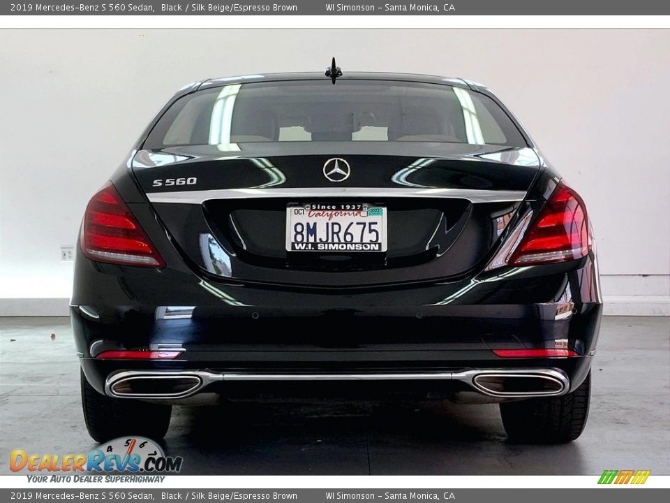 2019 Mercedes-Benz S 560 Sedan Black / Silk Beige/Espresso Brown Photo #3