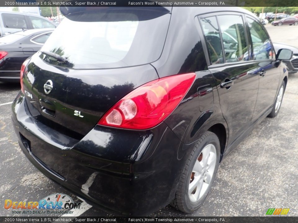 2010 Nissan Versa 1.8 SL Hatchback Super Black / Charcoal Photo #4