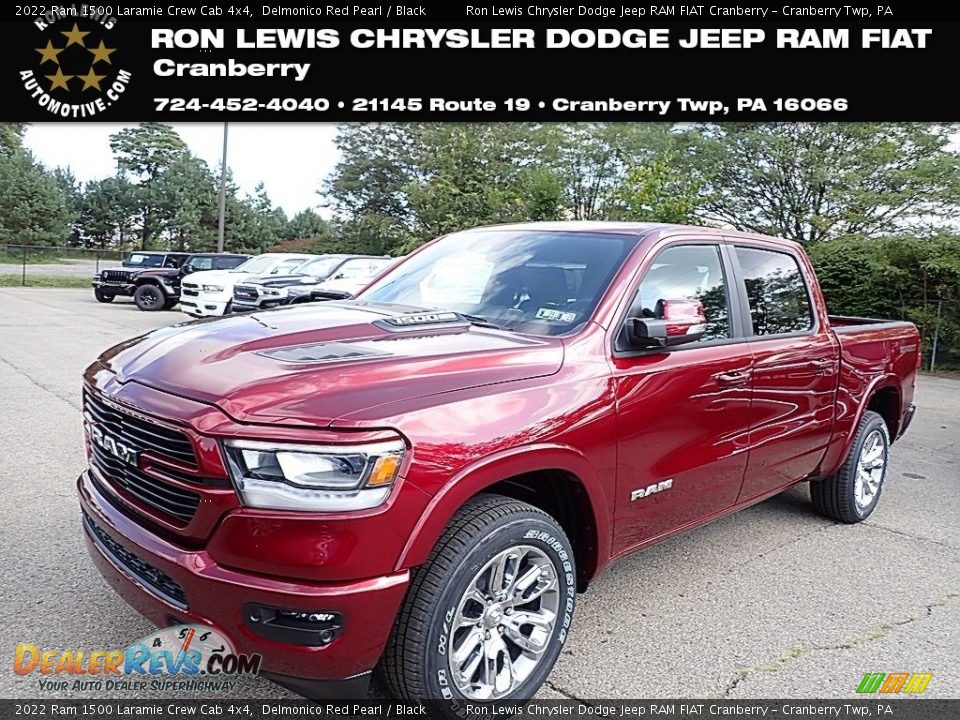 2022 Ram 1500 Laramie Crew Cab 4x4 Delmonico Red Pearl / Black Photo #1