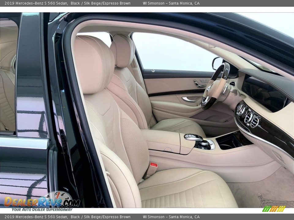 2019 Mercedes-Benz S 560 Sedan Black / Silk Beige/Espresso Brown Photo #6