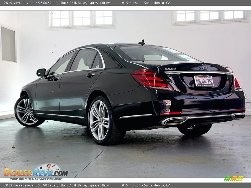 2019 Mercedes-Benz S 560 Sedan Black / Silk Beige/Espresso Brown Photo #10