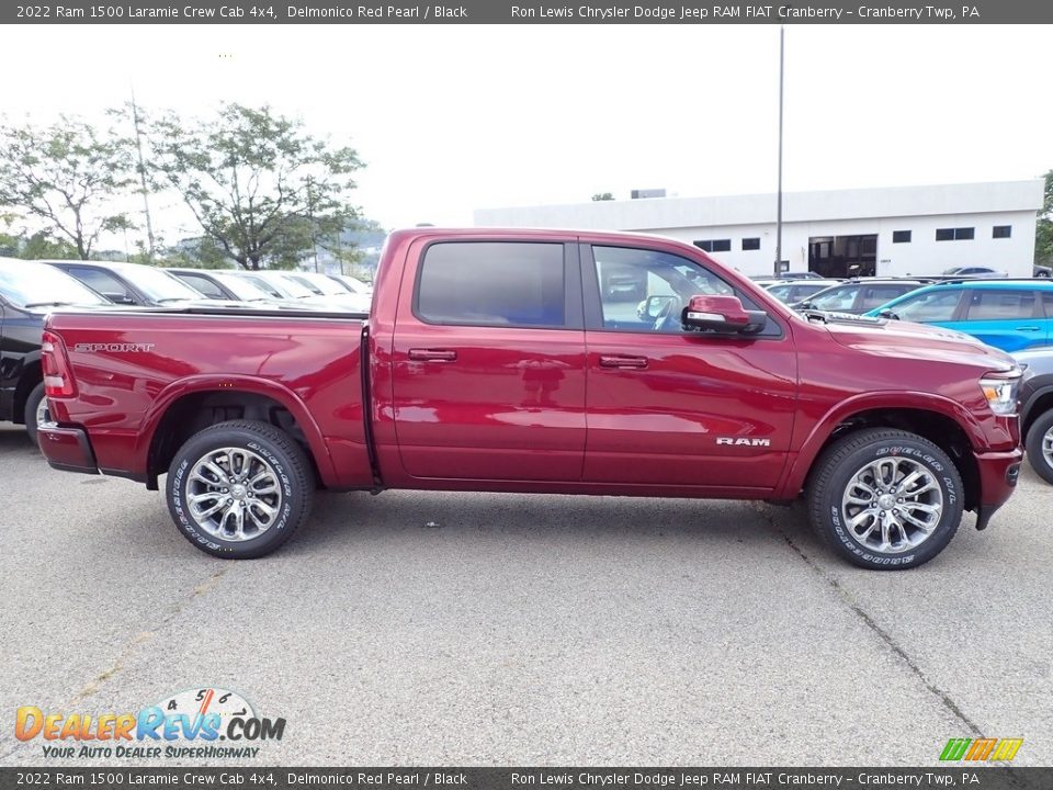 2022 Ram 1500 Laramie Crew Cab 4x4 Delmonico Red Pearl / Black Photo #6