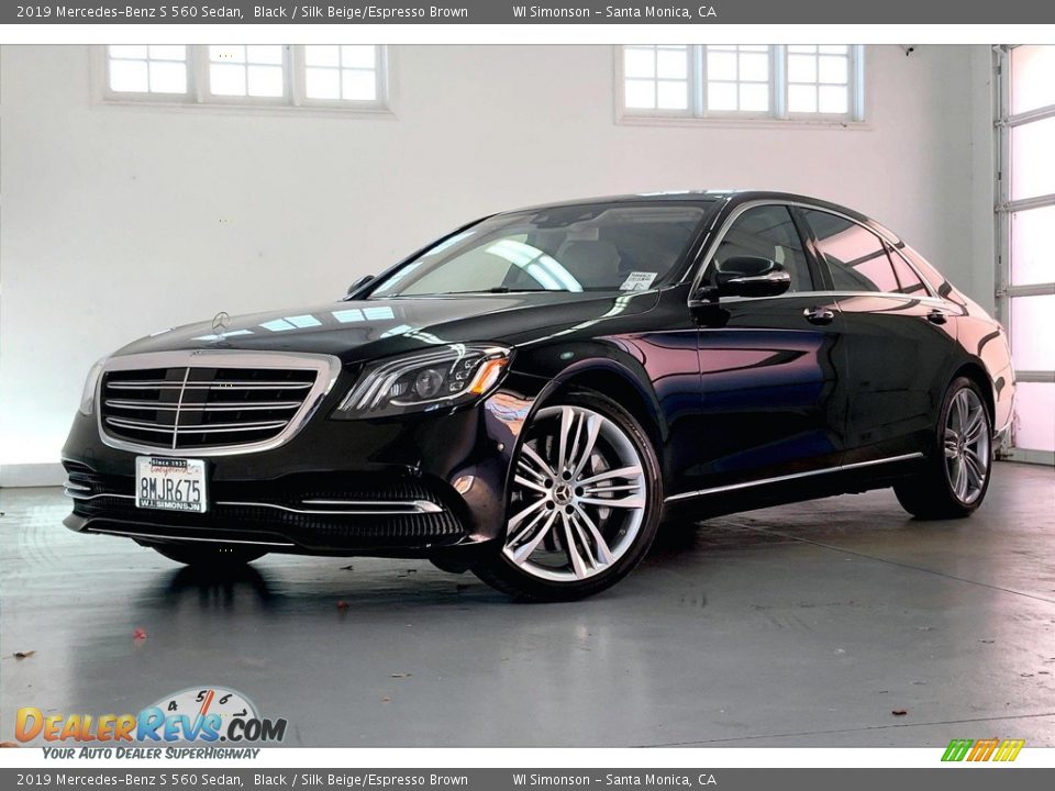 2019 Mercedes-Benz S 560 Sedan Black / Silk Beige/Espresso Brown Photo #12