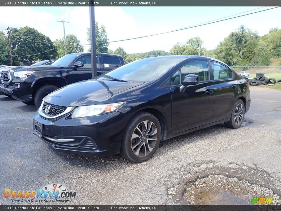 2013 Honda Civic EX Sedan Crystal Black Pearl / Black Photo #6