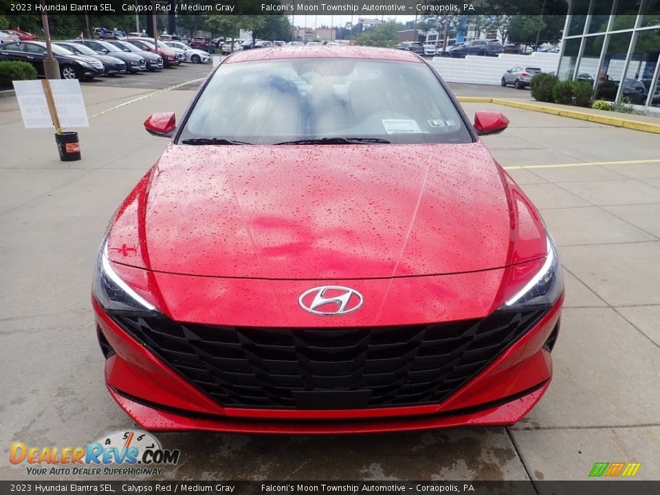 2023 Hyundai Elantra SEL Calypso Red / Medium Gray Photo #8